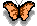 animierter oranger Schmetterling