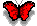 animierter roter Schmetterling