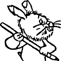 Hase mit Stift
