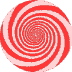2D-Animation runde eindrehende rot weiße Spirale