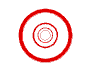 2D-Animation herauspulsierende rote Kreise