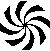 2D-Animation drehender zweifarbiger Kreis schwarz weiß