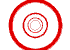 2D-Animation herauspulsierende rote Kreise