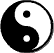 2D-Animation yin yang schwarz weiß drehend