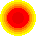 2D-Animation kreisförmige herauspulsierende Farben rot orange gelb