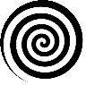 2D-Animation runde drehende zweifarbige Spirale schwarz weiß