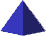 3D-Animation blauer drehender Kegel