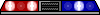 Animiertes Polizeiwechsellicht 3 rote 3 blaue Felder