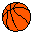 Drehender oranger Basketball