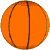 Drehender oranger Basketball