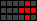 Animierte LED-Matrix aus 3 mal 6 Punkten, 4 farbig, links rechts blinkend