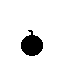 Animation runde schwarze Bombe mit brennender Lunte explodiert