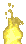 Animierte gelbe lodernde Feuerflamme