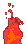 Animierte rote lodernde Feuerflamme