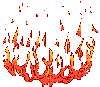 Animation breit lodernde orange rote Flammen