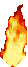 Animierte gelb rote lodernde Feuerflamme