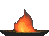 Animation oranges Feuer in Feuerschale