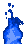 Animierte blaue lodernde Feuerflamme