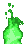 Animierte grüne lodernde Feuerflamme