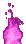 Animierte pink lila lodernde Feuerflamme