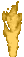 Animierte schmale orange lodernde Feuerflamme