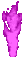 Animierte schmale pink lodernde Feuerflamme