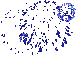 Animation andauerndes Feuerwerk aus vielen blauen Leuchtblumen