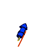 Animation Feuerwerk startende blaue Rakete