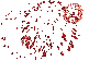 Animation andauerndes Feuerwerk aus vielen roten Leuchtblumen