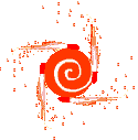 Animation Feuerwerk rotes kreiselndes Feuerrad