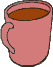 Animation roter Kaffeebecher mit bewegtem Kaffee