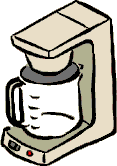Animation Kaffeemaschine Kaffee läuft in Glaskanne
