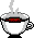 Animation weiße dampfende Tasse Kaffee