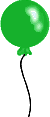 Animation Luftballon mit Schnur wechselt die Farben grün türkis blau lila