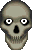 Animation blinzelnder grauer Totenkopf