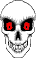 Animation Totenkopf mit brennenden roten Augen