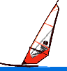 Animation Windsurfer macht einen Looping