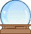 Animation hellblaue Glaskugel