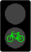 Fahrradampel zeigt grünes Fahrrad