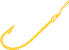 Angelhaken gold orange