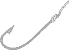 Angelhaken silber grau