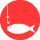 Fisch vor Angelhaken rot weiss