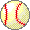 Tennisball gelb rot