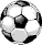 Fußball schwarz weiss mit Schatten