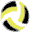 Volleyball schwarz weiss gelb