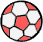 Fußball weiss rot