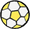 Fußball weiss gelb