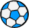Fußball weiss blau