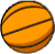 Basketball orange mit Schatten