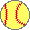 Tennisball gelb rot